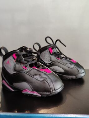 Black and Pink Toddler Jordans